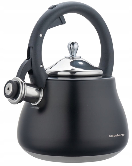 Изображение CZAJNIK STALOWY Z GWIZDKIEM 2,8L KLAUSBERG KB-7918