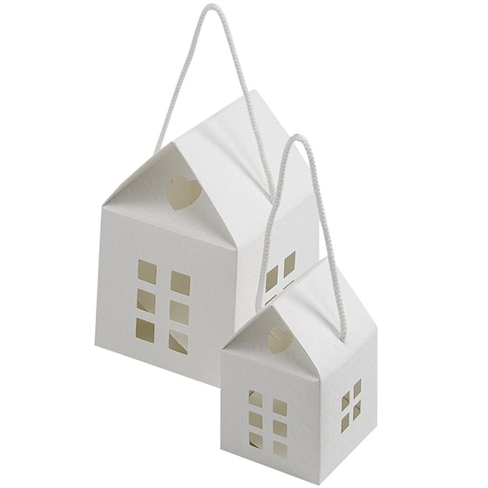 Picture of Dāvanu kastīte - māja, 120 x 120 x 110 mm, balta