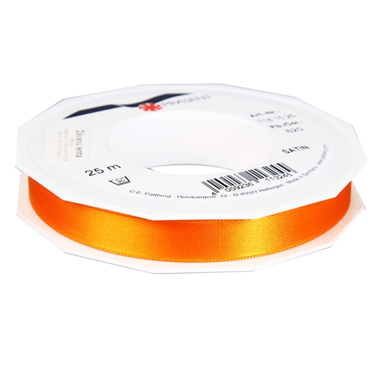 Изображение Dāvanu lenta Satin 15mmx25m oranža