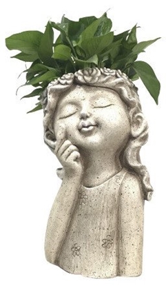 Attēls no DECORATIVE POT GIRL 22.5X26X41CM