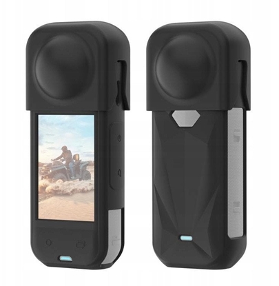 Изображение Dekielek Na Obiektyw + Obudowa Silikonowa Osona Ochrona Do Insta360 X5 / X 5 / Pu757b