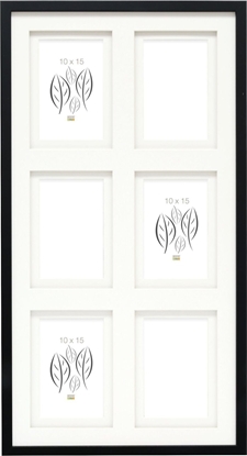 Picture of Deknudt S65KK2 black 6x10x15 Wood Gallery double Passepartout