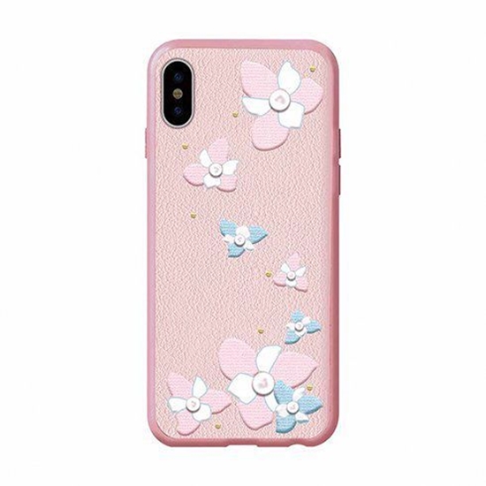 Picture of Devia Apple iPhone X Flower Embroidery Case Lanya Black