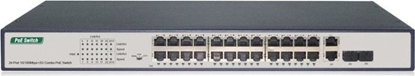 Picture of Digitus | Fast Ethernet PoE Switch 24-port PoE + 2 Combo, 370W PoE | DN-95343 | Unmanaged | Desktop | Power supply type Internal