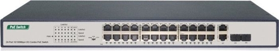 Picture of Digitus | Fast Ethernet PoE Switch 24-port PoE + 2 Combo, 370W PoE | DN-95343 | Unmanaged | Desktop | Power supply type Internal