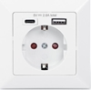 Picture of Digitus Safety Plug for Flush Mounting with 1 x USB Type-C, 1 x USB A