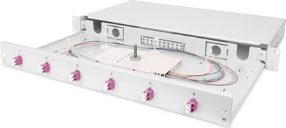 Изображение Digitus Fiber Optic Sliding Splice Box, 1U, Equipped, LC, OM4