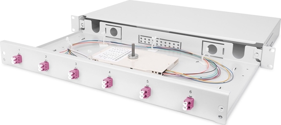 Picture of Digitus Fiber Optic Sliding Splice Box, 1U, Equipped, LC, OM4