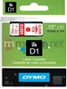 Picture of Dymo D1 12mm Red/White labels 45015