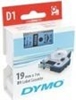 Picture of Dymo D1 19mm black/blue labels 45806
