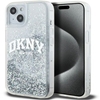 Picture of DKNY Apple iPhone 15 hardcase Liquid Glitter Big Logo Black