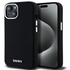 Picture of DKNY Apple iPhone 15 hardcase Liquid Silicone Small Metal Logo MagSafe Black