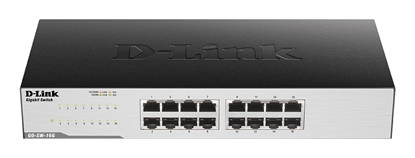 Picture of D-Link GO-SW-16G Unmanaged L2 Gigabit Ethernet (10/100/1000) 1U Black