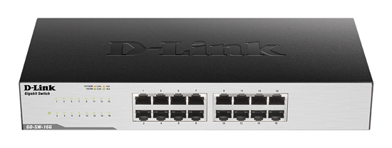 Picture of D-Link GO-SW-16G Unmanaged L2 Gigabit Ethernet (10/100/1000) 1U Black