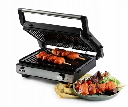 Picture of DOMO DO9287G czarny 166 W grill elektryczny rozkadany + gofrownica
