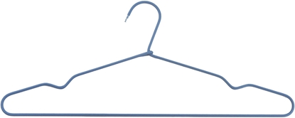 Attēls no Drebju pakaramie 3gab. nerusejosa terauda/auduma Metal 44 5cm asorti  melni/gaisi zili/balti 8004226010067