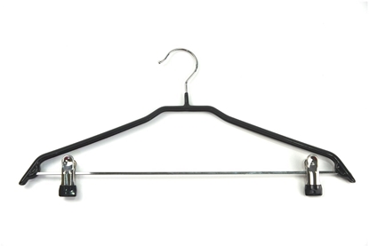 Attēls no Drebju pakaramie ar klipsiem 2gab. terauda/vinila Non Slip 44cm melni 8004226010166