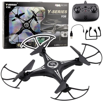 Picture of Dron Y-35 Zdalnie Sterowany Lekki yroskop Obrót 360 Czarny LEAN Toys