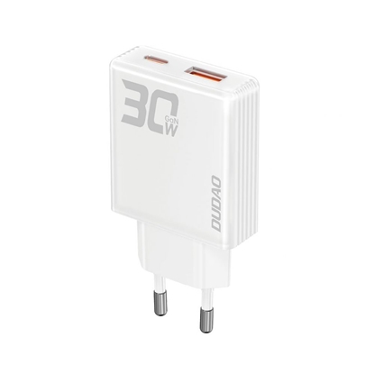 Attēls no Dudao GaN Dudao A30EU 30W USB-A / USB-C Wall Charger - White