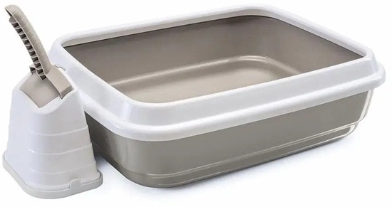 Picture of Duo, kuweta dla kota, z opatk, szara, 59x40x28 cm