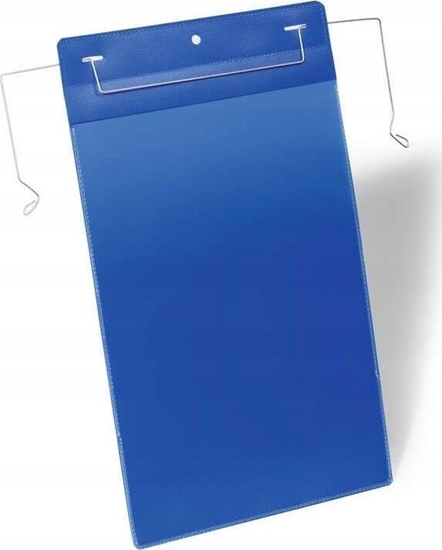 Изображение Durable Kiesze magazynowa pionowa z uchwytami z drutu A4 175307 niebieska 50szt