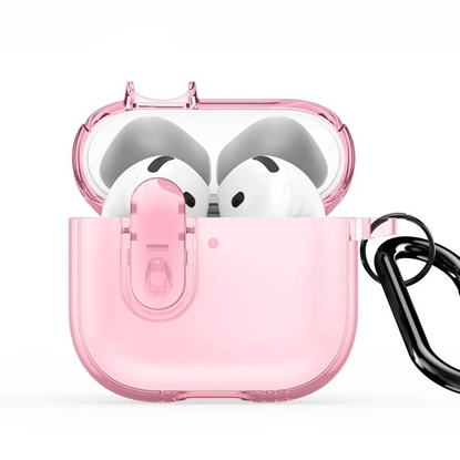 Attēls no Dux Ducis Apple AirPods 4 PECL Series PC+TPU Cover with Hook Pink
