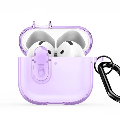 Attēls no Dux Ducis Apple AirPods 4 PECL Series PC+TPU Cover with Hook Purple