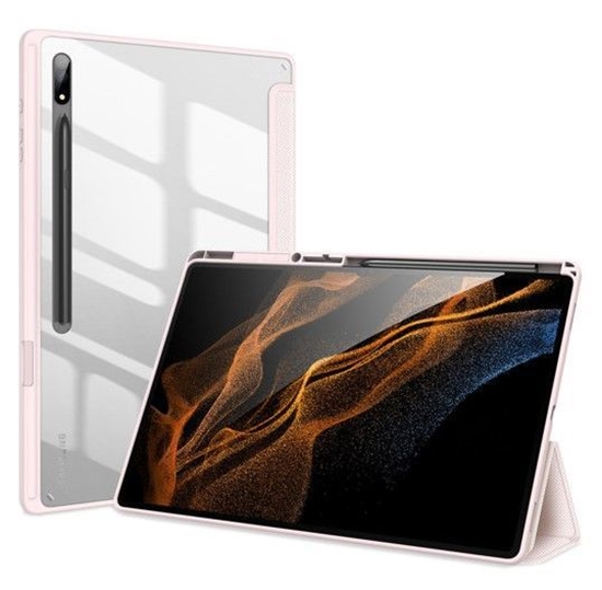 Picture of Dux Ducis Samsung Galaxy Tab S8 Ultra with Stylus Holder Smart Case Pink