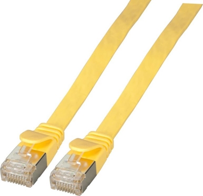 Picture of EFB EFB RJ45 Flachpatchkabel U/FTP, Cat.6A, PVC, 0,5m, gelb