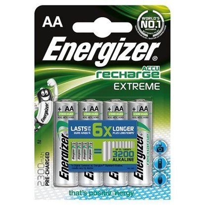 Picture of Energizer | AA/HR6 | 2300 mAh | Rechargeable Accu Extreme Ni-MH | 4 pc(s)