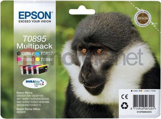 Изображение Epson DURABrite Ultra Ink T 089 Multipack BCMY            T 0895