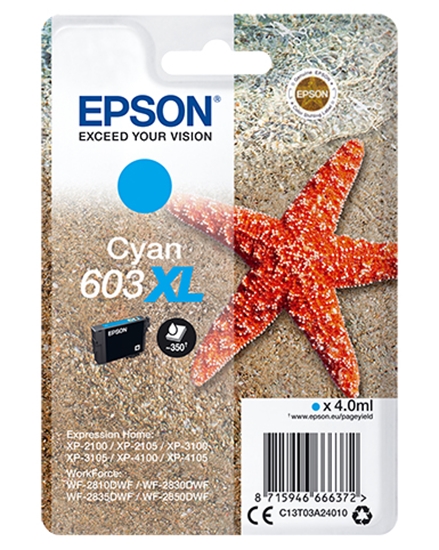 Picture of Epson ink cartridge cyan 603 XL                    T 03A2