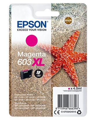 Picture of Epson ink cartridge magenta 603 XL                    T 03A3