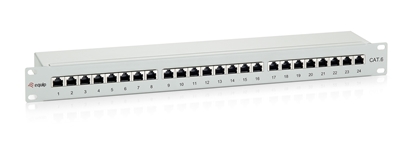 Изображение Equip 24-Port Cat.6 Shielded Patch Panel, Light Grey