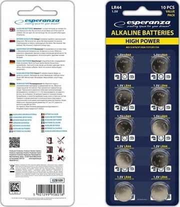 Изображение Esperanza Bateria High Power LR44 10 szt.