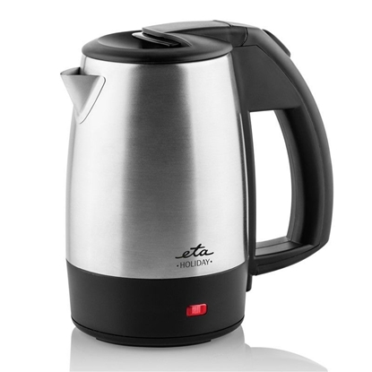 Attēls no ETA | Kettle | ETA618890010 Holiday | Electric | 1000 W | 0.5 L | Stainless steel | Black/Stainless steel