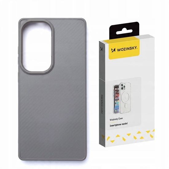 Изображение Wozinsky Wozinsky Carbon Fiber Case with MagSafe for Samsung Galaxy S25 - Gray