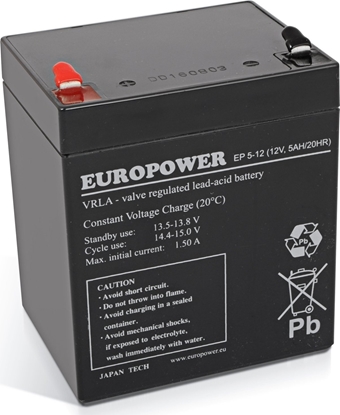 Picture of Europower Akumulator 12V 5Ah AGM Europower EP5-12