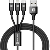 Изображение Evelatus - Evelatus Data cable 3in1 (Ligtning, Type-C, Micro USB ) LTM01 Black