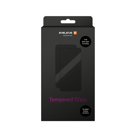 Изображение Evelatus Apple iPhone 12/12 Pro 6.1 2.5D Full Cover Japan Glue Glass Anti-Static