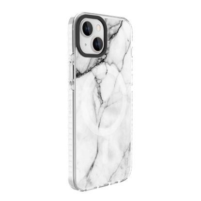 Изображение Evelatus Apple iPhone 15 PC+TPU With MagSafe Customized Print Marble White