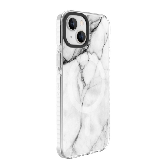 Picture of Evelatus Apple iPhone 15 PC+TPU With MagSafe Customized Print Marble White