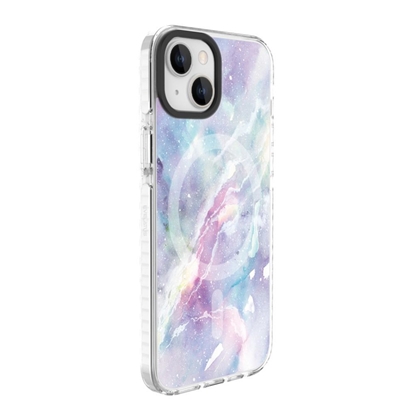 Изображение Evelatus Apple iPhone 15 PC+TPU With MagSafe Customized Print Purple