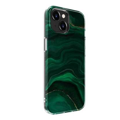 Picture of Evelatus Apple iPhone 15 Plus PC Customized Print Design Marble Green
