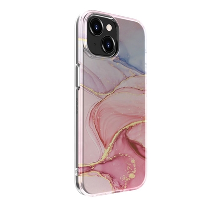 Picture of Evelatus Apple iPhone 15 Plus PC Customized Print Design Marble Pink