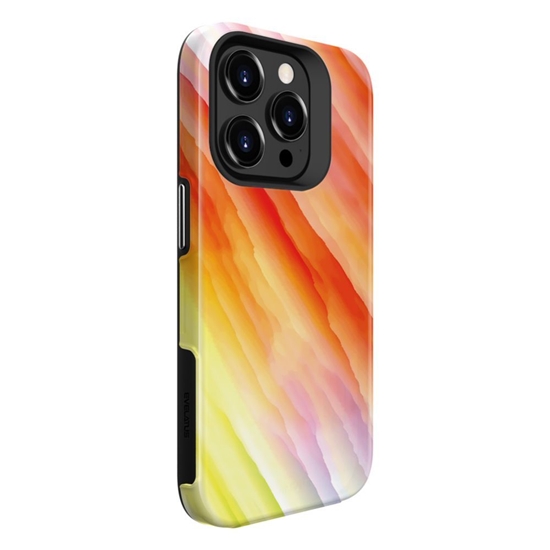 Picture of Evelatus Apple iPhone 15 Pro Max Armor case TPU+PC Customized Print Design Yellow Orange