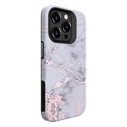 Picture of Evelatus Apple iPhone 15 Pro Max Armor case TPU+PC Customized Print Design Marble Silver