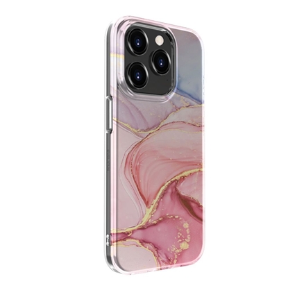 Picture of Evelatus Apple iPhone 15 Pro Max PC Customized Print Design Marble Pink
