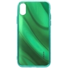 Изображение Evelatus Apple iPhone X/XS Water Ripple Full Color Electroplating Tempered Glass Case Green