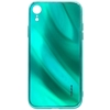 Picture of Evelatus Apple iPhone XR Water Ripple Full Color Electroplating Tempered Glass Case Green
